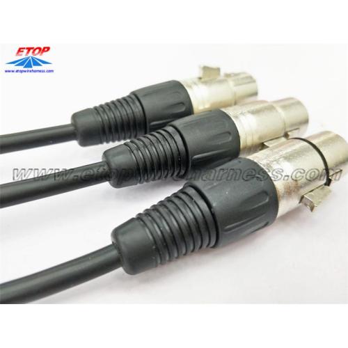 Conector de audio de micrófono hembra XLR de 5 pines