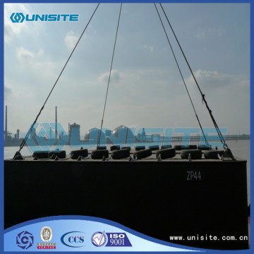 Steel boat pontoon for dredging and marine construction