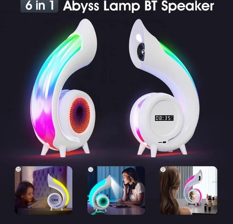 Vintage-Inspired Bluetooth Speaker with Colorful LED Clock Display