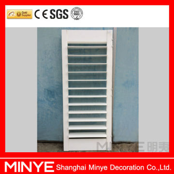 white PVC material swing shutter/louver window in new classic style smooth opening and closing