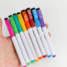 Assorted Color Low-Odor Magnetic Dry Erase Board Markers with Eraser
