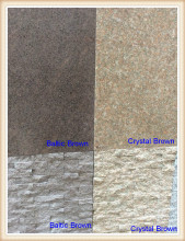 hot sell cheap price Crystal Brown Granite cubestone