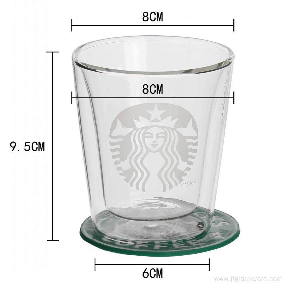 Double Walled Glasss Cup Mug