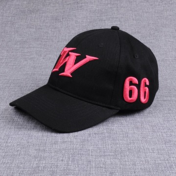 custom long bill 3d embroidered baseball cap