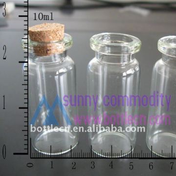 10ml glass bottle wooden cork tops