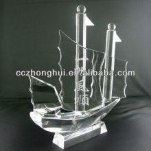 2016 elegant crystal ship model