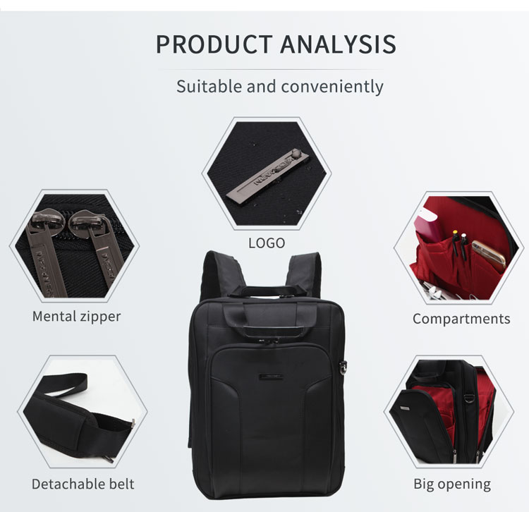 N295 Wholesale large capacity double-deck business backpack laptop backpack