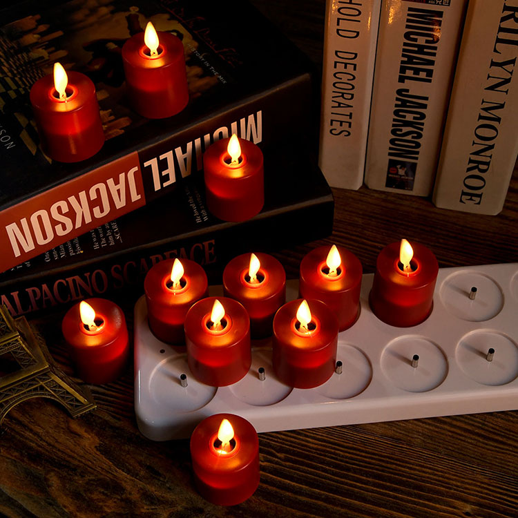 Electric Flameless Tealight Candle Tea Lights With Timer