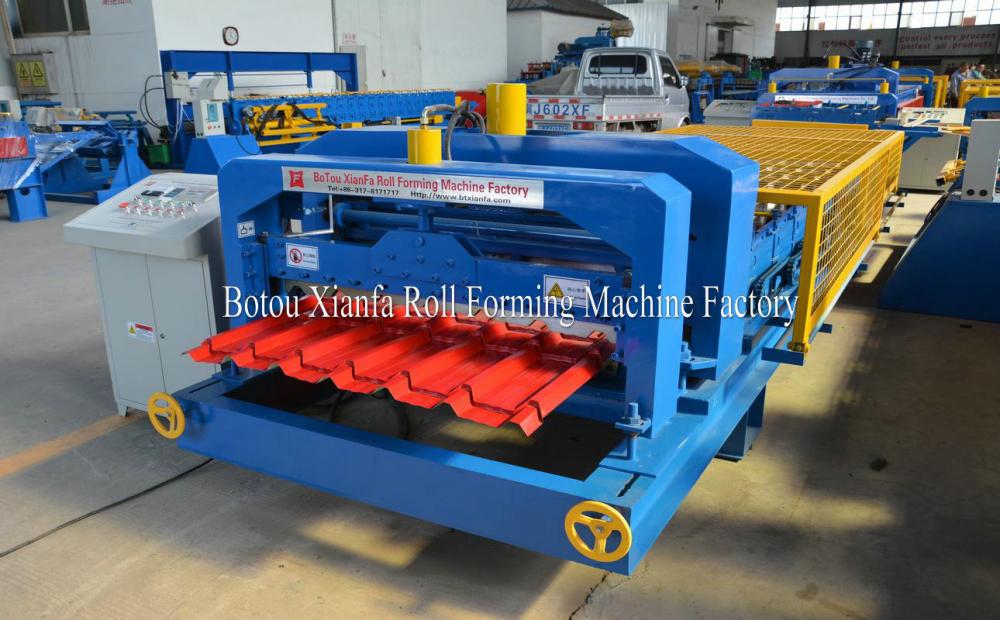 Colored Steel Glazed Tile Roof Roll forming machine