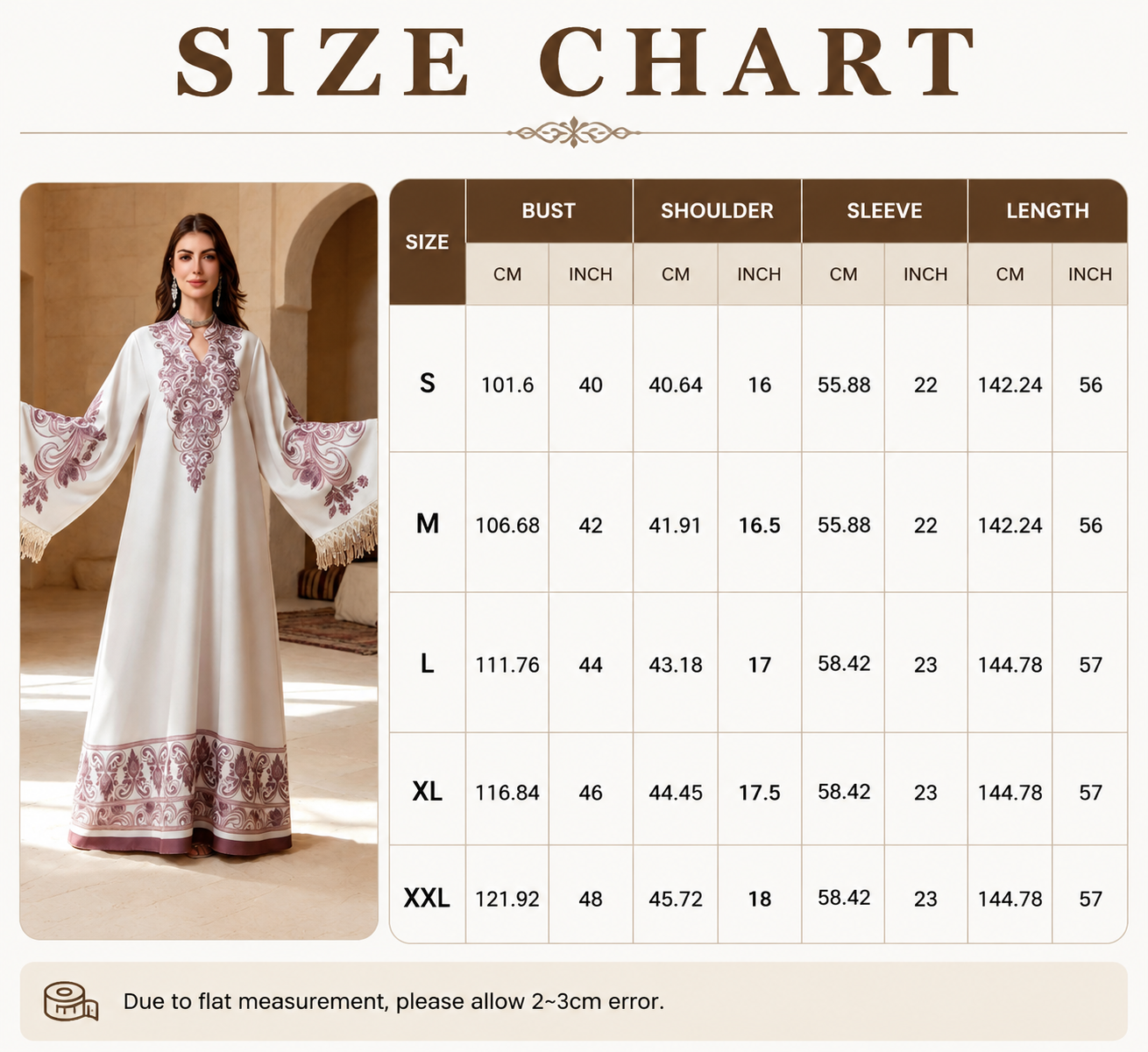 لباس عبای چاپ شده با تزیینات کریستالی و منگوله Printed Abaya Dress with Crystal Embellishment and Tassel