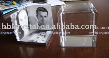 crystal cube photo frame