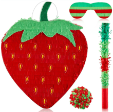 Summer Fruit Theme Birthday Pinata: Strawberry Pinata with Stick for Party Supplies