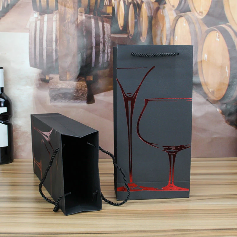 Wine Packaging Tote Bag Boutique Hand Shopping Bag Gift Jewelry Perfume Boxes Wholesale Custom Luxury Custom Printed Logo