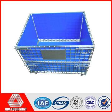 Foldable Stackable Storage Cage Wire Mesh Cage Storage Cart