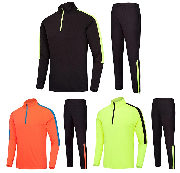 Custom logo slim fitted tracksuit plus size veloure men half zip sweatsuit set