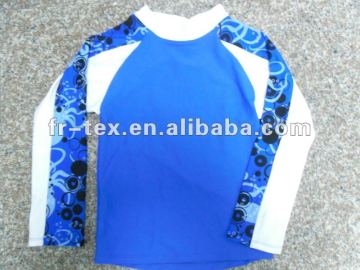 80% nylon 20% lycra Rash guard