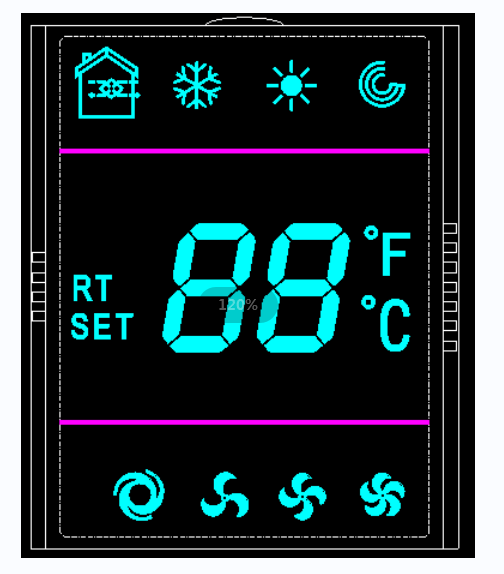 Low Power Refrigerator Liquid Crystal Display