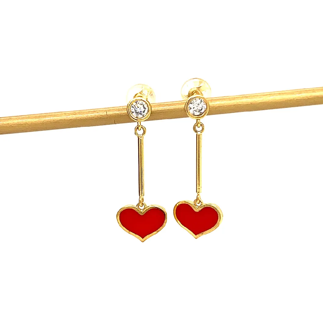 Fashion Jewelry 925 Silver Gold Plated Post Dangle Earring for Jewelry Gift