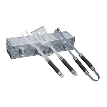 3pc stainless steel barbecue tool set
