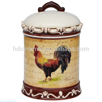 ceramic large pots with lid,dolomite cookie jar pots