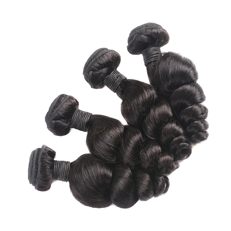 High quality loose wave virgin peruvian hair weaving bundles 100% remy human hair extension