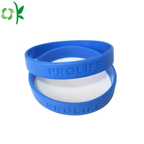 Promotionele gegraveerde logo siliconen armband voor cadeau