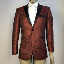 men suits wedding business dark red party blazer