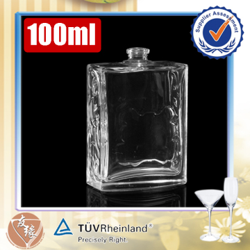Fashion rectangle 100ml glass empty bottle of imported perfume