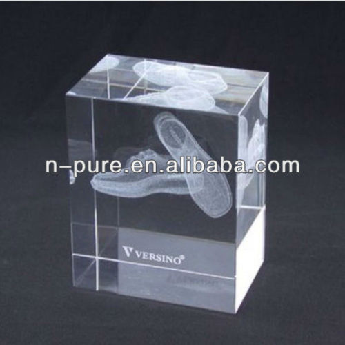 3D Laser Crystal Photo Cube Etched Photo