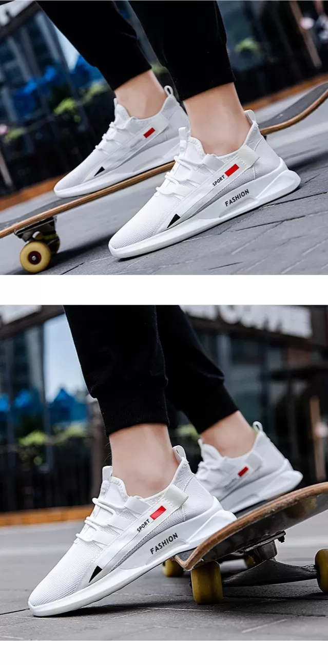 High Quality Custom Casual Stylish New Sports White Sneaker Shoes For Men Breathable Running Shoes