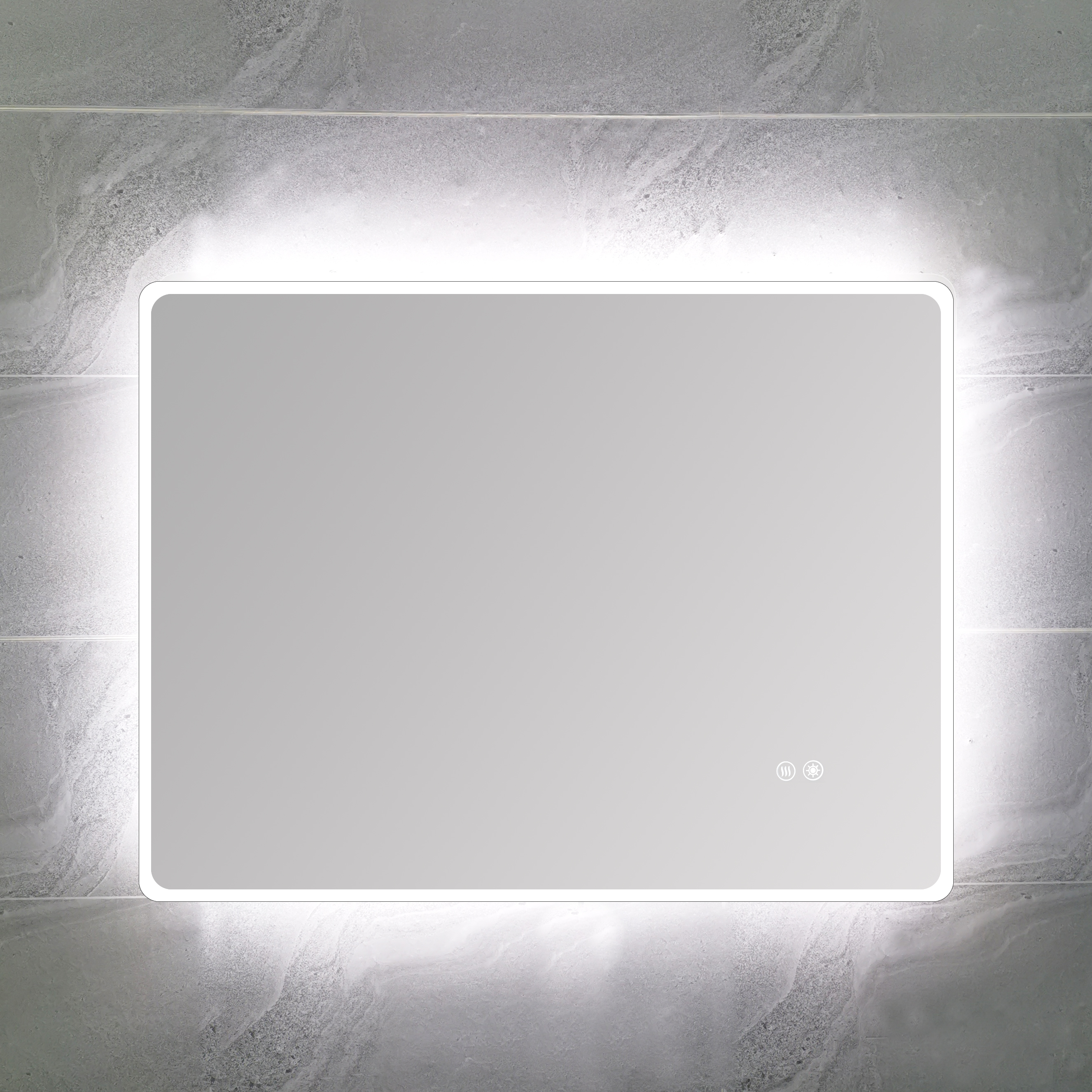 LED lighted bathroom mirror