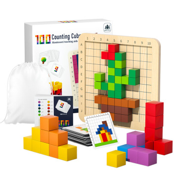 Logical Thinking & Math Skills Enhancement: Explore our Collection of Wooden Cube Blocks and Puzzles