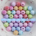 8MM 10MM 12MM Acrylic Plastic Round Striped Gumball Beads