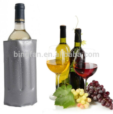 cooling gel ice pack wine bottle cooler, PVC wine bottle cover, wine bottle Chiller cover