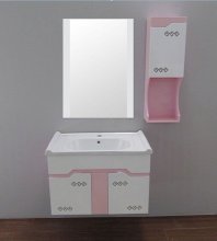 PVC Red Bathroom Cabinet Mirror