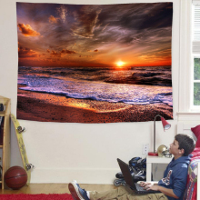 Sunrise and sunset decorative cloth tapestry