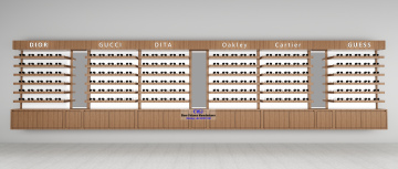 Custom Wall Mounted Optical Shop Display Frames Cabinets