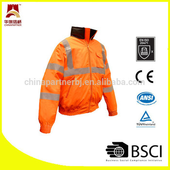 Class3 orange safety reflective jacket