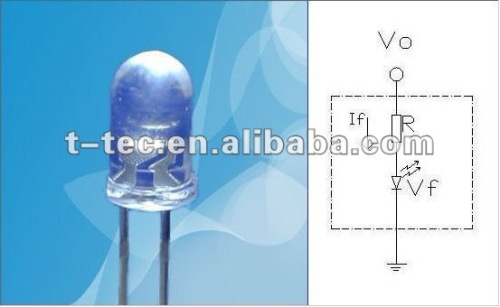 5mm Standard directivity led diode resistor for led diode resistor