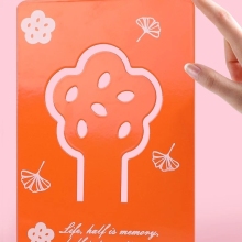 Orange tree iron simple bookshelf thickened library