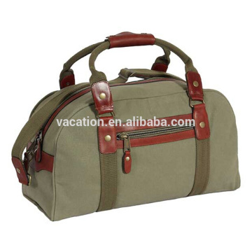 duffle canvas tote bag with outside pockets