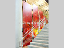 Lumicor decorative laminted resin panel for stair rail
