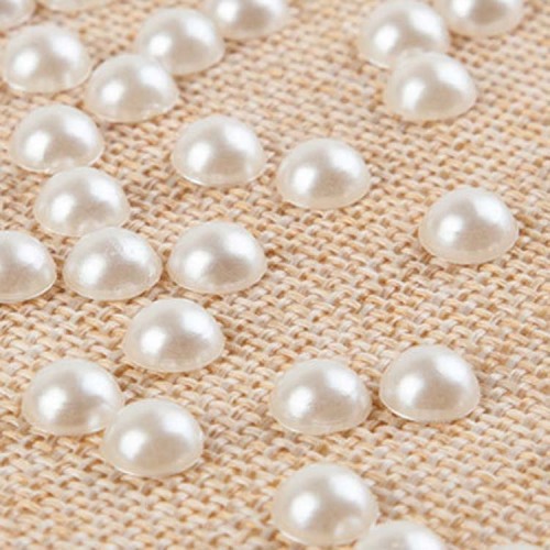 DIY Handmade ABS White Half -Ball Plastic Pearl Beads