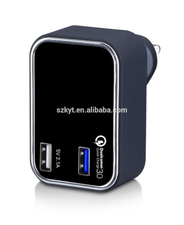 Quick charge 3.0 travel charger QC3.O dual USB wall charger