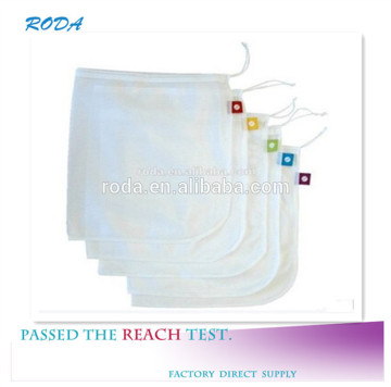 YIWU RODA 100% Polyester cord durable color logo foldable square washing bag