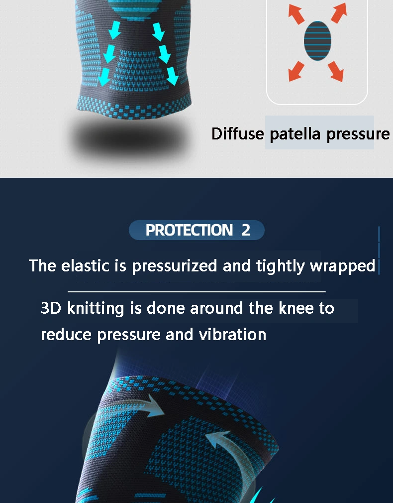 High Quality Fitness Wear Protector Anti Slip Custom Knee Pad