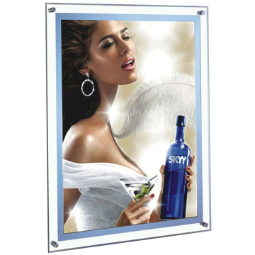 Lighting acrylic wall mounted photo frame indoor advertising frame