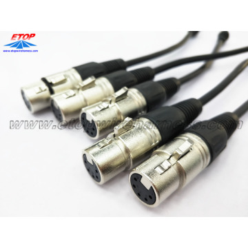 XLR 5-pins Female Jack Microfoon Audio Connector