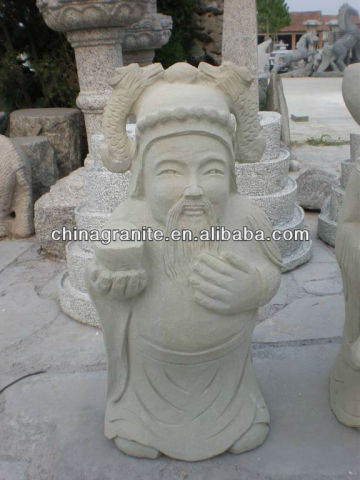 sandstone chinese man sculpture