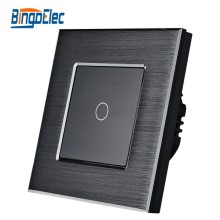 1 gang brushed aluminum metal light switch plates